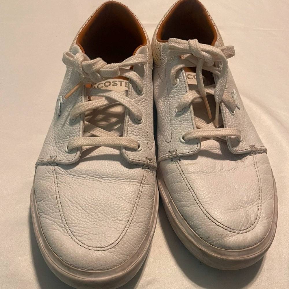 Lacoste Men's White Boat Shoes